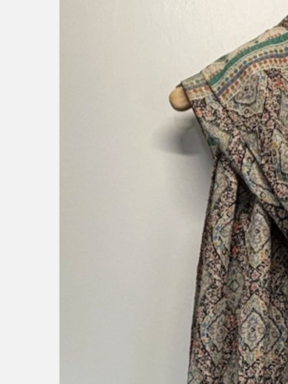 Vintage Kappi Maxi Dress Scarf 34” Bust with matching shawl with fringe - Picture 3 of 7